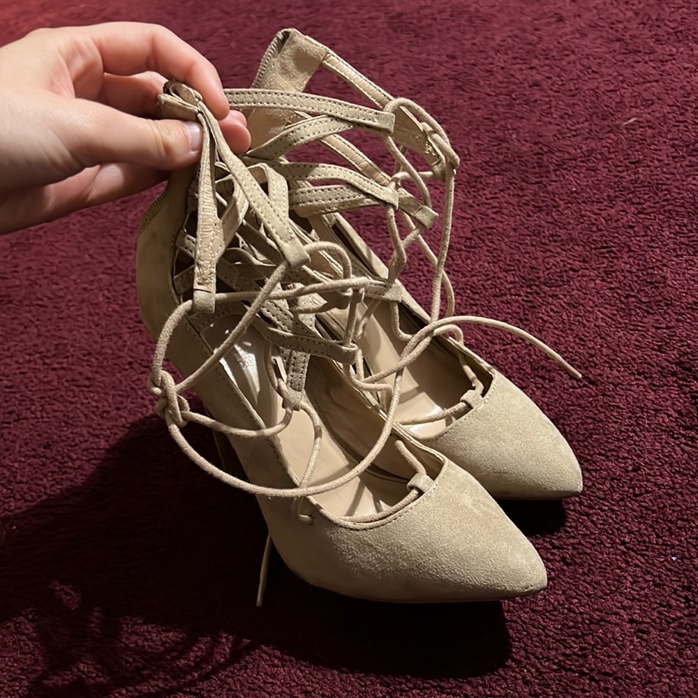 gorgeous nude heels